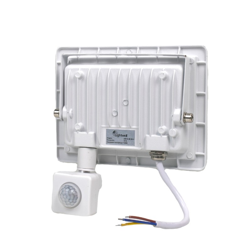 Комплект 5+5 светодиодных прожекторов Lightwell 50W с датчиком движения: 5 x LW-FL-B-50-S и 5 x LW-FL-B-50-S