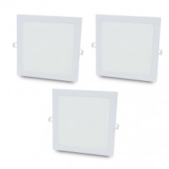 Комплект из 3-х светильников светодиодных LIGHTWELL LW-SQ-RCD-18 18 W квадрат встроенный