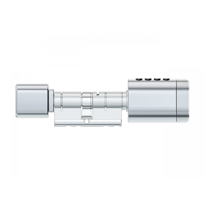 Умный дверной биометрический замок (цилиндр) SEVEN LOCK SL-7774BF silver (35-90мм)