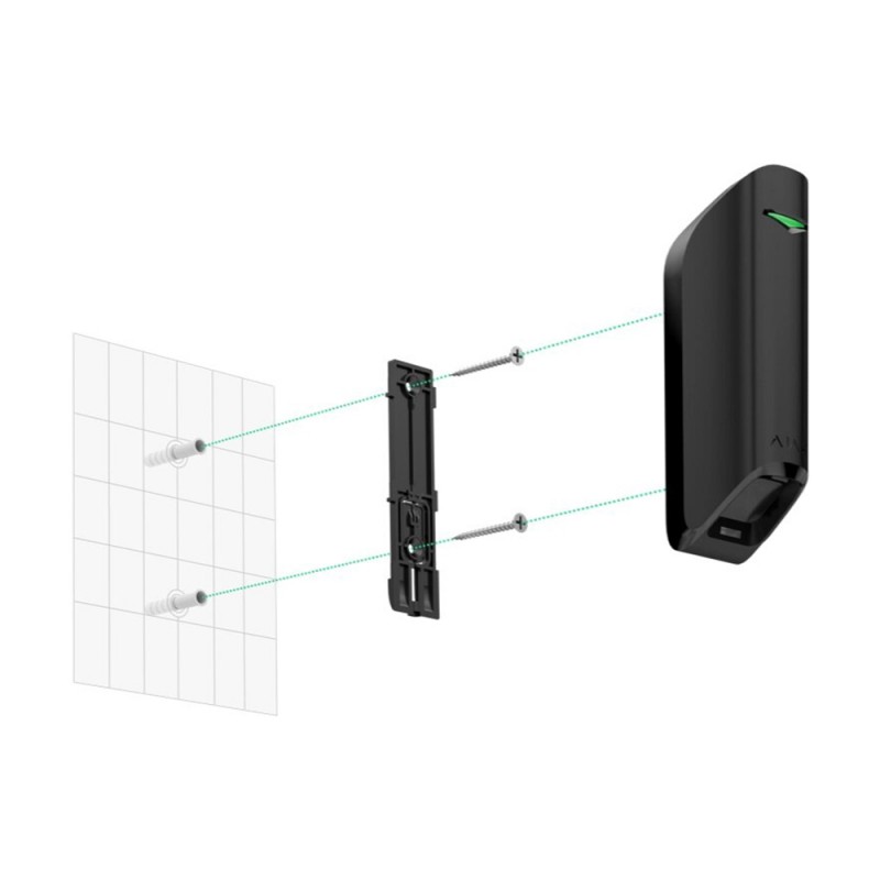 Кріпильна панель SmartBracket для MotionProtect Curtain чорна Ajax Black (SmartBracket)